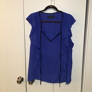 Eloquii Semi Shear Blouse Blue Size 18 Preowned